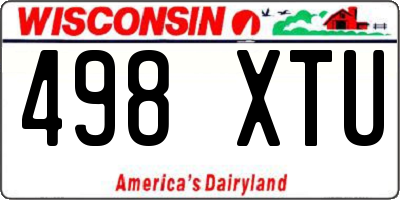 WI license plate 498XTU