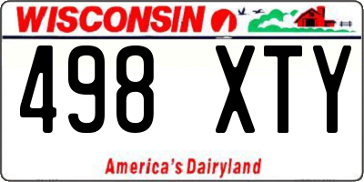 WI license plate 498XTY