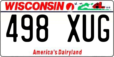 WI license plate 498XUG