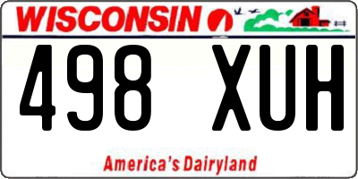 WI license plate 498XUH