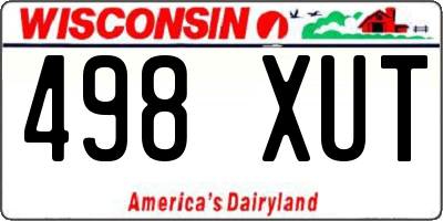 WI license plate 498XUT
