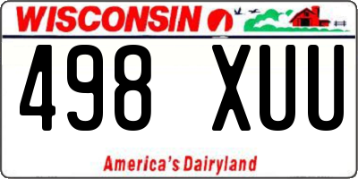 WI license plate 498XUU