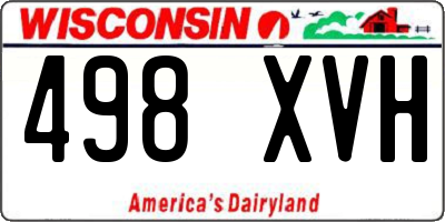 WI license plate 498XVH
