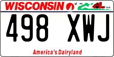 WI license plate 498XWJ