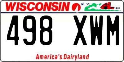 WI license plate 498XWM