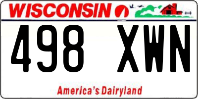 WI license plate 498XWN