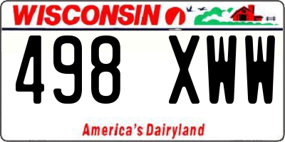 WI license plate 498XWW