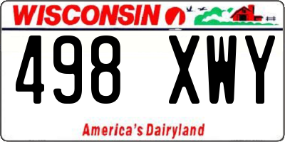 WI license plate 498XWY