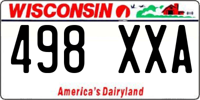 WI license plate 498XXA