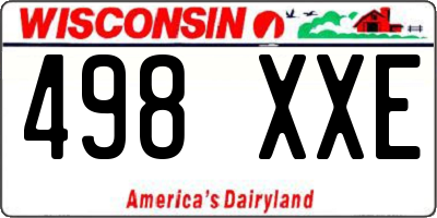WI license plate 498XXE