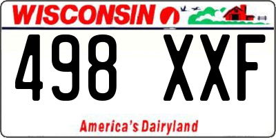 WI license plate 498XXF