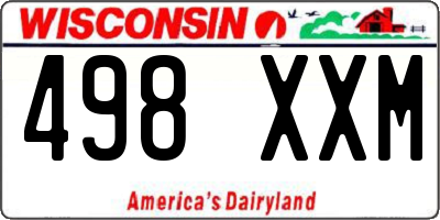 WI license plate 498XXM