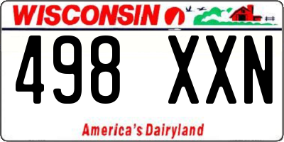 WI license plate 498XXN