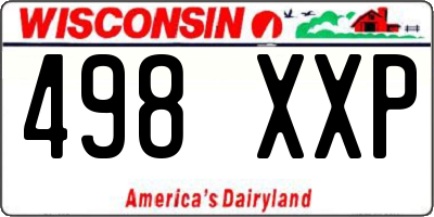 WI license plate 498XXP