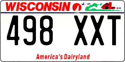 WI license plate 498XXT