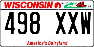 WI license plate 498XXW