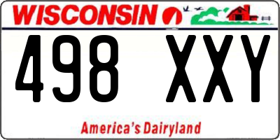 WI license plate 498XXY