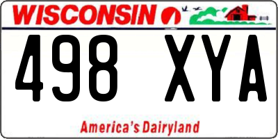 WI license plate 498XYA