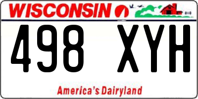 WI license plate 498XYH