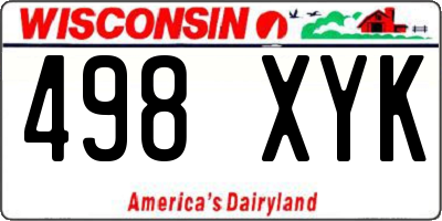 WI license plate 498XYK