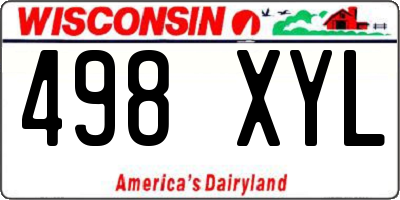 WI license plate 498XYL