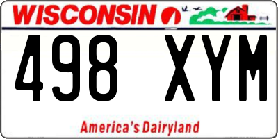 WI license plate 498XYM