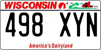 WI license plate 498XYN