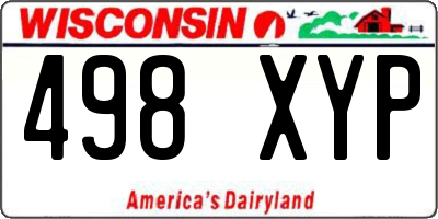 WI license plate 498XYP