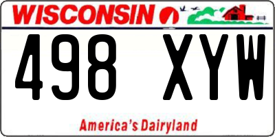 WI license plate 498XYW