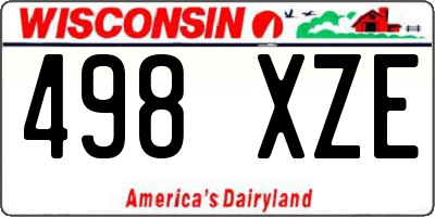 WI license plate 498XZE