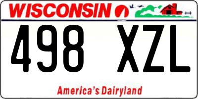 WI license plate 498XZL