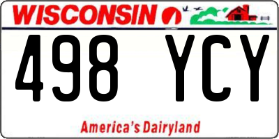 WI license plate 498YCY