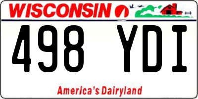 WI license plate 498YDI