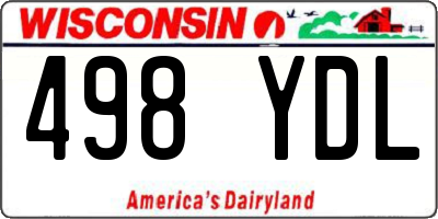 WI license plate 498YDL