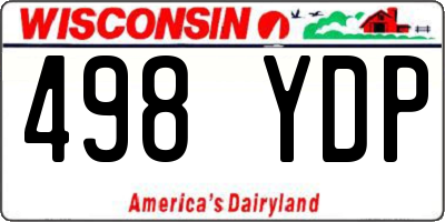 WI license plate 498YDP