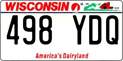 WI license plate 498YDQ