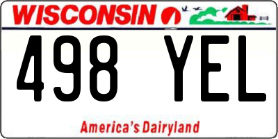 WI license plate 498YEL