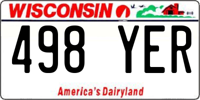 WI license plate 498YER