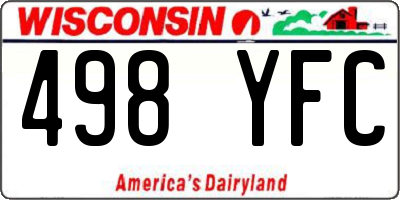 WI license plate 498YFC