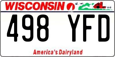 WI license plate 498YFD