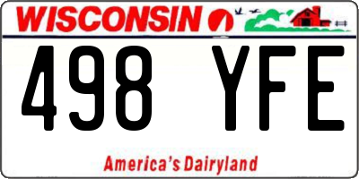 WI license plate 498YFE