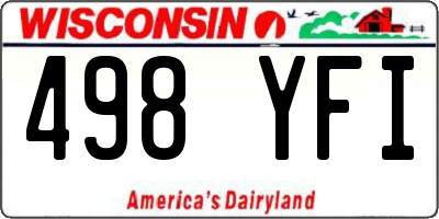 WI license plate 498YFI
