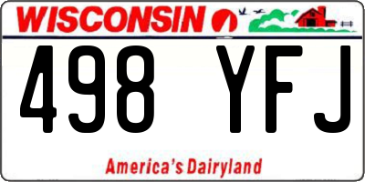 WI license plate 498YFJ