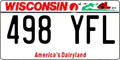 WI license plate 498YFL