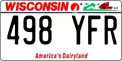 WI license plate 498YFR