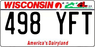 WI license plate 498YFT