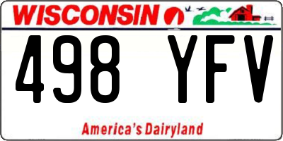 WI license plate 498YFV