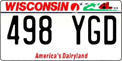 WI license plate 498YGD
