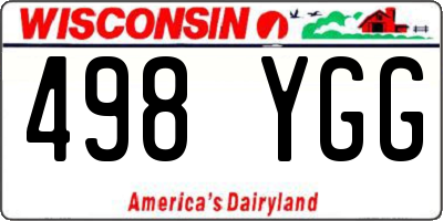 WI license plate 498YGG