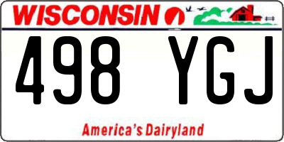 WI license plate 498YGJ